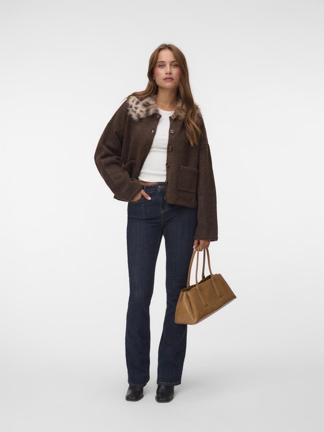 VMALMA Knitted Cardigan - Chocolate Torte - VERO MODA & VILA Bergvik